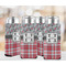Red & Gray Dots and Plaid 12oz Tall Can Sleeve - Set of 4 - LIFESTYLE