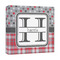 Red & Gray Dots and Plaid 12x12 - Canvas Print - Angled View