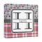 Red & Gray Dots and Plaid Canvas Print - 12x12 (Personalized)