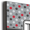 Red & Gray Dots and Plaid 12x12 Wood Print - Closeup