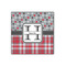 Red & Gray Dots and Plaid 12x12 Wood Print - Front View