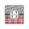 Red & Gray Dots and Plaid Wood Print - 12x12 (Personalized)