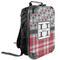 Red & Gray Dots and Plaid Kids Hard Shell Backpack (Personalized)