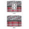 Red & Gray Dots and Plaid 16" Drum Lampshade - APPROVAL (Fabric)
