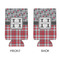 Red & Gray Dots and Plaid 16oz Can Sleeve - APPROVAL