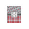 Red & Gray Dots and Plaid Poster - Multiple Sizes (Personalized)