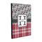 Red & Gray Dots and Plaid 16x20 Wood Print - Angle View