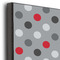 Red & Gray Dots and Plaid 16x20 Wood Print - Closeup
