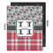 Red & Gray Dots and Plaid 16x20 Wood Print - Front & Back View