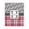 Red & Gray Dots and Plaid 16x20 Wood Print - Front View