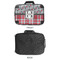 Red & Gray Dots and Plaid 18" Laptop Briefcase - APPROVAL