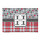 Red & Gray Dots and Plaid 2' x 3' Indoor Area Rug (Personalized)