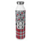 Red & Gray Dots and Plaid 20oz Water Bottles - Full Print - Front/Main