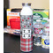 Red & Gray Dots and Plaid 20oz Water Bottles - Full Print - In Context
