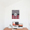 Red & Gray Dots and Plaid 20x24 - Matte Poster - On the Wall