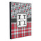 Red & Gray Dots and Plaid 20x24 Wood Print - Angle View