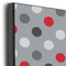 Red & Gray Dots and Plaid 20x24 Wood Print - Closeup