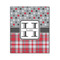 Red & Gray Dots and Plaid 20x24 Wood Print - Front View