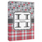 Red & Gray Dots and Plaid 20x30 - Canvas Print - Angled View
