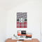 Red & Gray Dots and Plaid 20x30 - Matte Poster - On the Wall