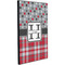 Red & Gray Dots and Plaid 20x30 Wood Print - Angle View