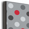 Red & Gray Dots and Plaid 20x30 Wood Print - Closeup