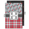 Red & Gray Dots and Plaid 20x30 Wood Print - Front & Back View
