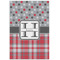 Red & Gray Dots and Plaid 24x36 - Matte Poster - Front View