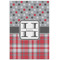 Red & Gray Dots and Plaid Poster - Matte - 24x36 (Personalized)