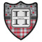 Red & Gray Dots and Plaid 3 Point Shield