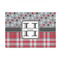 Red & Gray Dots and Plaid 4'x6' Indoor Area Rugs - Main