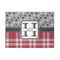 Red & Gray Dots and Plaid 5'x7' Indoor Area Rugs - Main