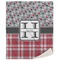 Red & Gray Dots and Plaid 50x60 Sherpa Blanket