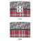 Red & Gray Dots and Plaid 8" Drum Lampshade - APPROVAL (Fabric)