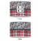 Red & Gray Dots and Plaid 8" Drum Lampshade - APPROVAL (Poly Film)