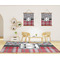 Red & Gray Dots and Plaid 8'x10' Indoor Area Rugs - IN CONTEXT