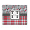 Red & Gray Dots and Plaid 8' x 10' Indoor Area Rug (Personalized)