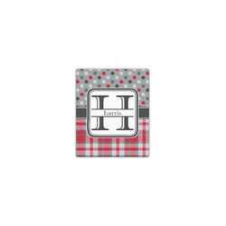 Red & Gray Dots and Plaid Canvas Print - 8x10 (Personalized)
