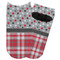 Red & Gray Dots and Plaid Adult Ankle Socks