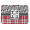 Red & Gray Dots and Plaid Anti-Fatigue Kitchen Mat (Personalized)
