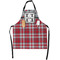 Red & Gray Dots and Plaid Apron - Flat with Props (MAIN)