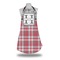 Red & Gray Dots and Plaid Apron w/ Name and Initial
