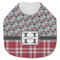 Red & Gray Dots and Plaid Baby Bib - AFT closed