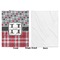 Red & Gray Dots and Plaid Baby Blanket (Single Side - Printed Front, White Back)