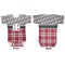 Red & Gray Dots and Plaid Baby Bodysuit Approval