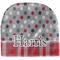 Red & Gray Dots and Plaid Baby Hat Beanie