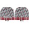 Red & Gray Dots and Plaid Baby Hat Beanie - Approval