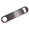 Red & Gray Dots and Plaid Bar Opener - Silver - Front