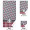 Red & Gray Dots and Plaid Bath Towel Sets - 3-piece - Approval