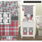 Red & Gray Dots and Plaid Bathroom Scene